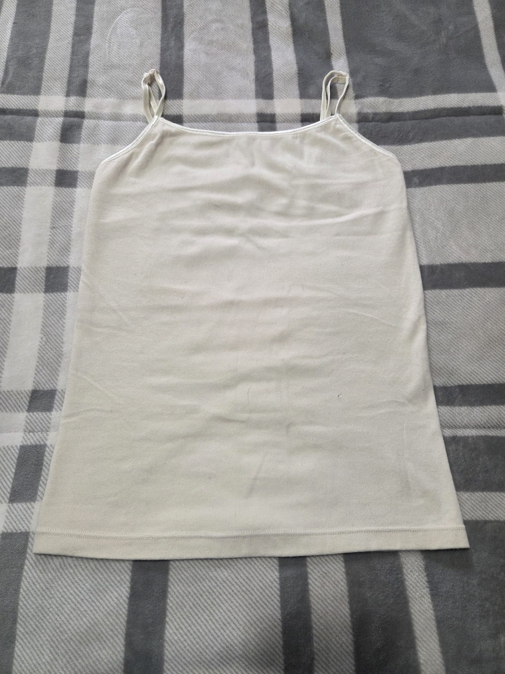 Studio Y Cream Slim Strap Camisole